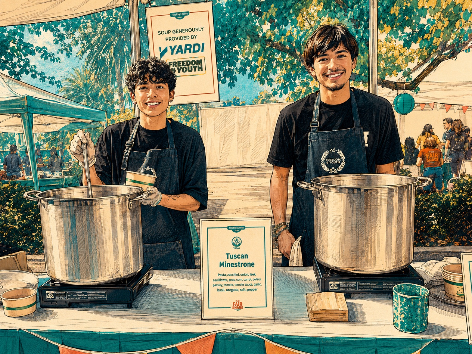 Illustration: youth reconnecting with community through hands-on pathways